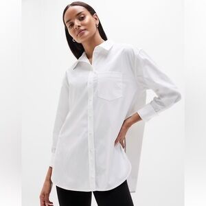 Athleta Midday Oversized Poplin Shirt - Medium Tall